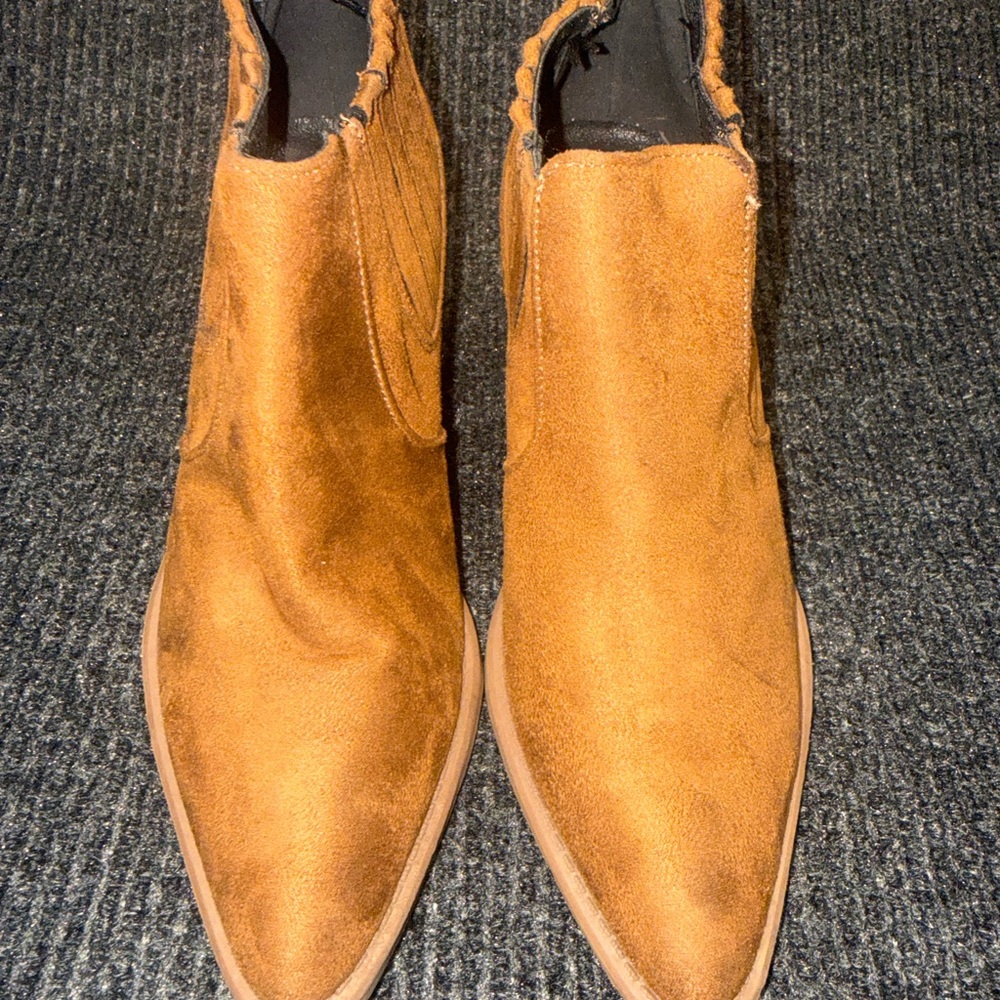 Forever 21 Brown Suede Ankle Booties - Picture 2 of 7